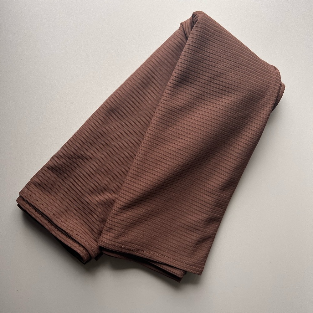Brown Ribbed Scarf / Wrap